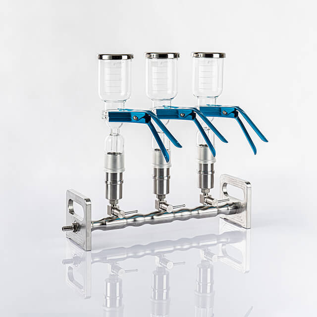 3-Branch Glass Funnel Type Manifolds Vacuum Filtration